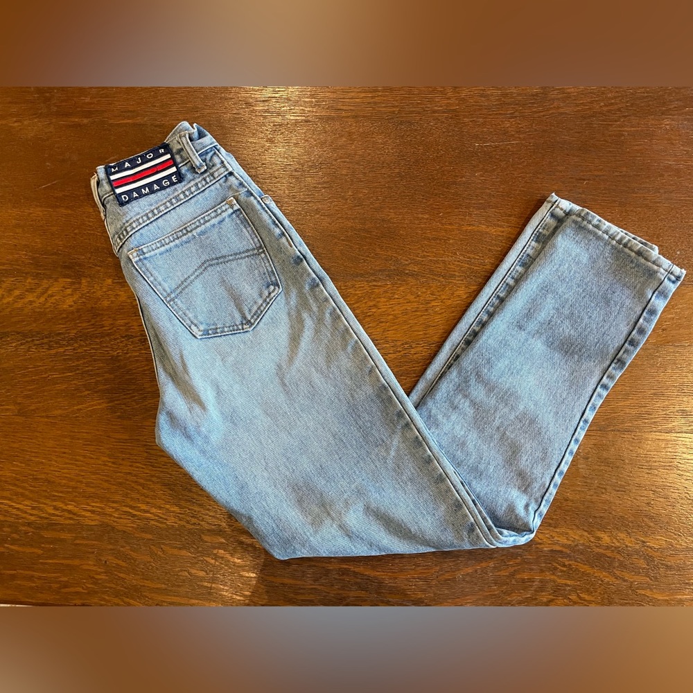 90’s Major Damage high-waisted straight leg jeans